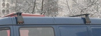 Багажник на водосток Атлант (на высокую крышу усиленный, 2 стойки + 2 поперечины длиной 1700 мм, полукомплект) Toyota Hiace (1967-1977)