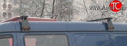 5 499 р. Багажник на водосток Атлант (на высокую крышу усиленный, 2 стойки + 2 поперечины длиной 1700 мм, полукомплект) Chrysler Voyager GS минивэн (1995-2000) (Высота крыши до 190 мм, Без фиксаторов груза)