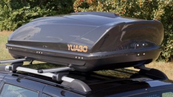 Багажный бокс Yuago Avatar Hyundai Solaris RB дорестайлинг седан  (2010-2014) (460 л, еврозамок, двустороннее открывание). (Теснение, цвет черный)Цена: 20 299 р.. Увеличить фотографию 2