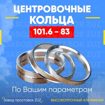 Алюминиевое центровочное кольцо   (4 шт) ЗУЗ 83.0 x 101.6 