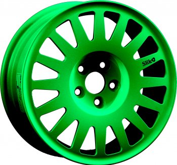 15 599 р. Кованый диск Slik Classic Sport L-1823S 6.5x15   (RAL 6038 ярко-зеленый (6038)). Увеличить фотографию 1