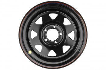 4 849 р. Штампованый диск OFF-ROAD Wheels (усиленный, треугольник мелкий) 8.0x16   (Цвет: черный). Увеличить фотографию 1