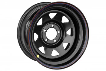 4 849 р. Штампованый диск OFF-ROAD Wheels (усиленный, треугольник мелкий) 8.0x16   (Цвет: черный). Увеличить фотографию 2