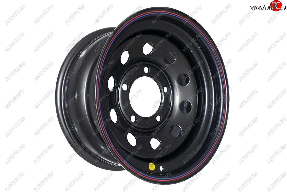 4 699 р. Штампованый диск OFF-ROAD Wheels (стальной усиленный, круг - черный). 8.0 x 16  