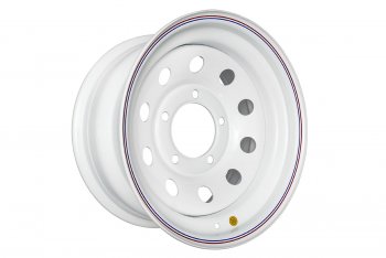 4 899 р. Штампованый диск OFF-ROAD Wheels (стальной усиленный, круг - белый). 8.0 x 16  . Увеличить фотографию 1