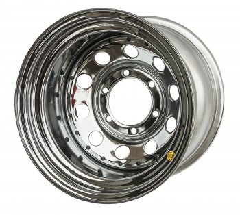 8 999 р. Штампованый диск OFF-ROAD Wheels (круг, хромированый). 8.0 x 16 Chevrolet Malibu 8 (2013-2015) 5x110.0xDIA66.0xET0.0 . Увеличить фотографию 1