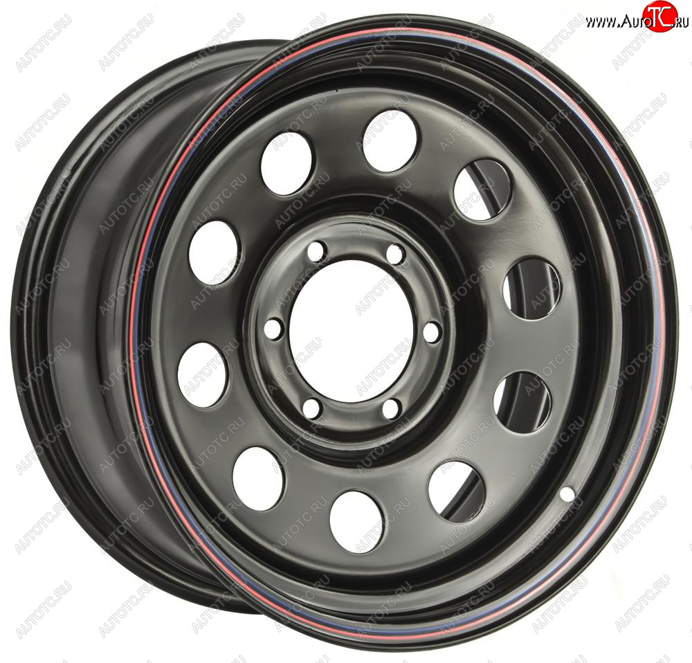 4 949 р. Штампованый диск OFF-ROAD Wheels (стальной усиленный, круг - черный). 8.0 x 16 Toyota Allion T260 седан дорестайлинг (2007-2010) 5x100.0xDIA110.0xET30.0 