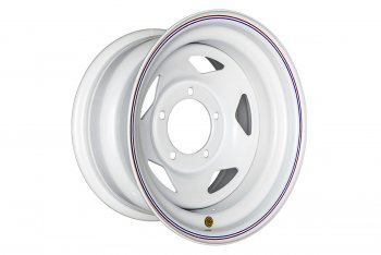 4 999 р. Штампованый диск OFF-ROAD Wheels (стальной усиленный, треугольник - белый). 8.0 x 15  . Увеличить фотографию 1