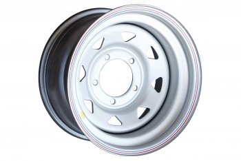 4 649 р. Штампованый диск OFF-ROAD Wheels (стальной усиленный, треугольник мелкий - серебристый). 8.0 x 16 Toyota Allion T240 седан дорестайлинг (2001-2004) 5x100.0xDIA110.0xET-19.0 . Увеличить фотографию 1