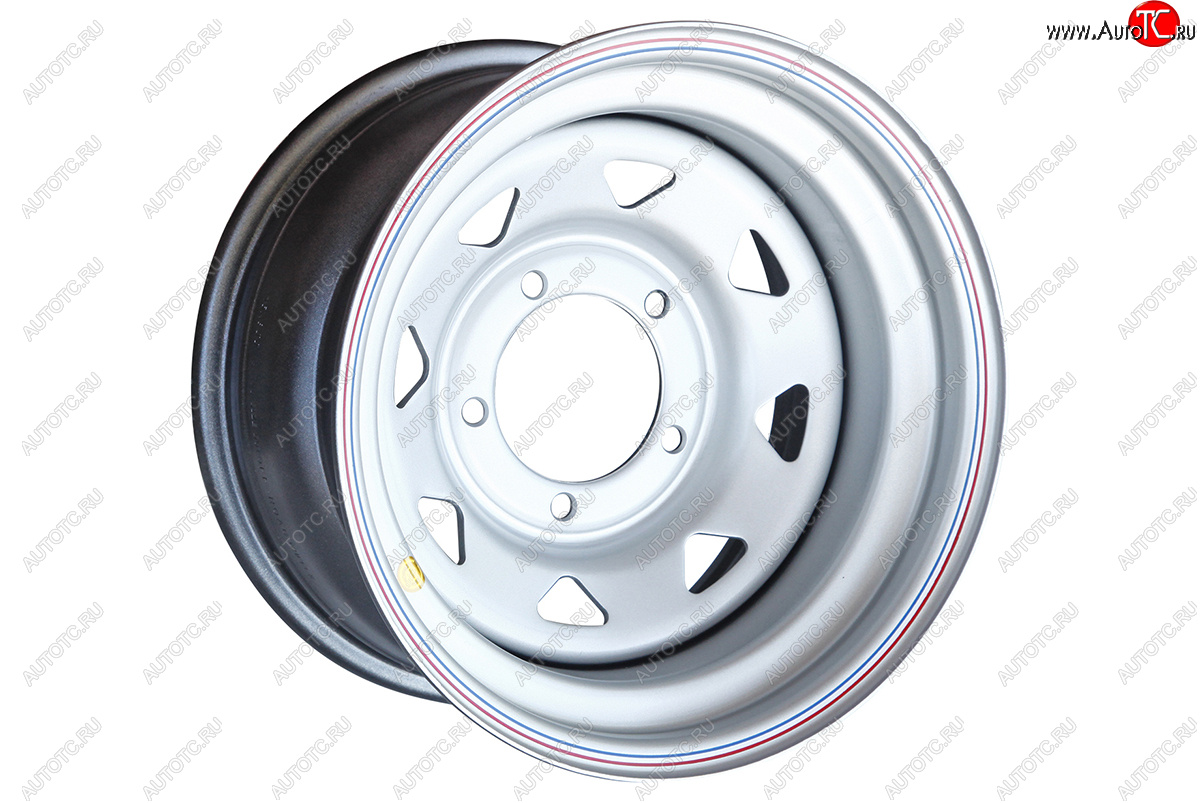 4 649 р. Штампованый диск OFF-ROAD Wheels (стальной усиленный, треугольник мелкий - серебристый). 8.0 x 16 Chevrolet Lanos T100 седан (2002-2017) 4x100.0xDIA110.0xET-19.0 