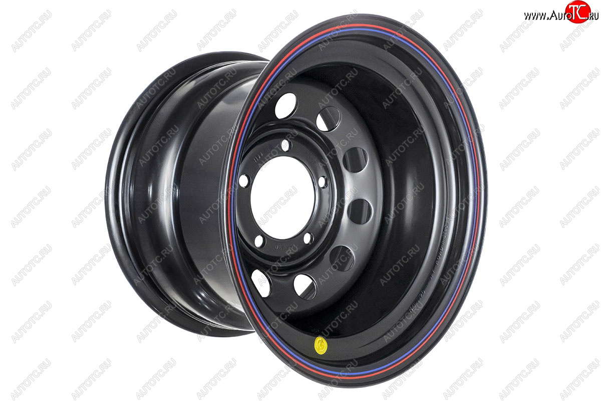 5 349 р. Штампованый диск OFF-ROAD Wheels (стальной усиленный, круг - черный). 10.0 x 15  