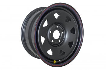 5 999 р. Штампованый диск OFF-ROAD Wheels (усиленный, треугольник мелкий) 8.0x17   (Цвет: черный). Увеличить фотографию 1