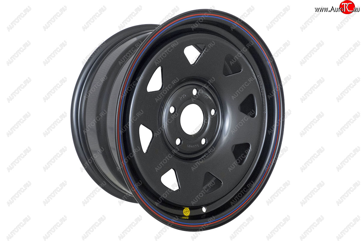 5 999 р. Штампованый диск OFF-ROAD Wheels (усиленный, треугольник мелкий) 8.0x17   (Цвет: черный)