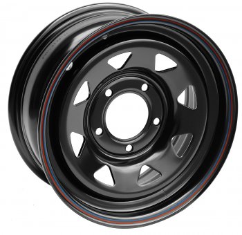Штампованый диск OFF-ROAD Wheels (усиленный, треугольник мелкий) 7.0x15   (Цвет: черный)