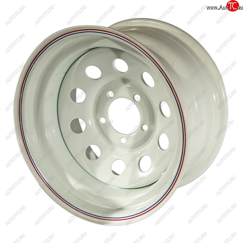 4 999 р. Штампованый диск OFF-ROAD Wheels (стальной усиленный, круг - белый). 10.0 x 15  