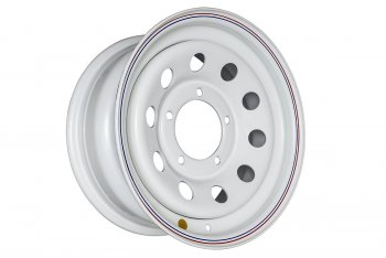 4 199 р. Штампованый диск OFF-ROAD Wheels (стальной усиленный, круг - белый). 7.0 x 15 Chevrolet Malibu 8 (2013-2015) 5x110.0xDIA110.0xET-19.0 . Увеличить фотографию 1