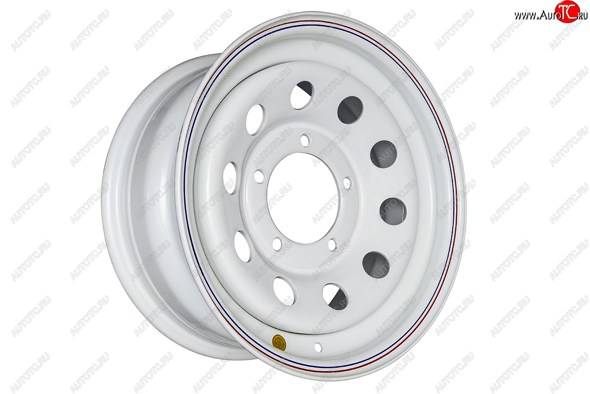 4 199 р. Штампованый диск OFF-ROAD Wheels (стальной усиленный, круг - белый). 7.0 x 15  