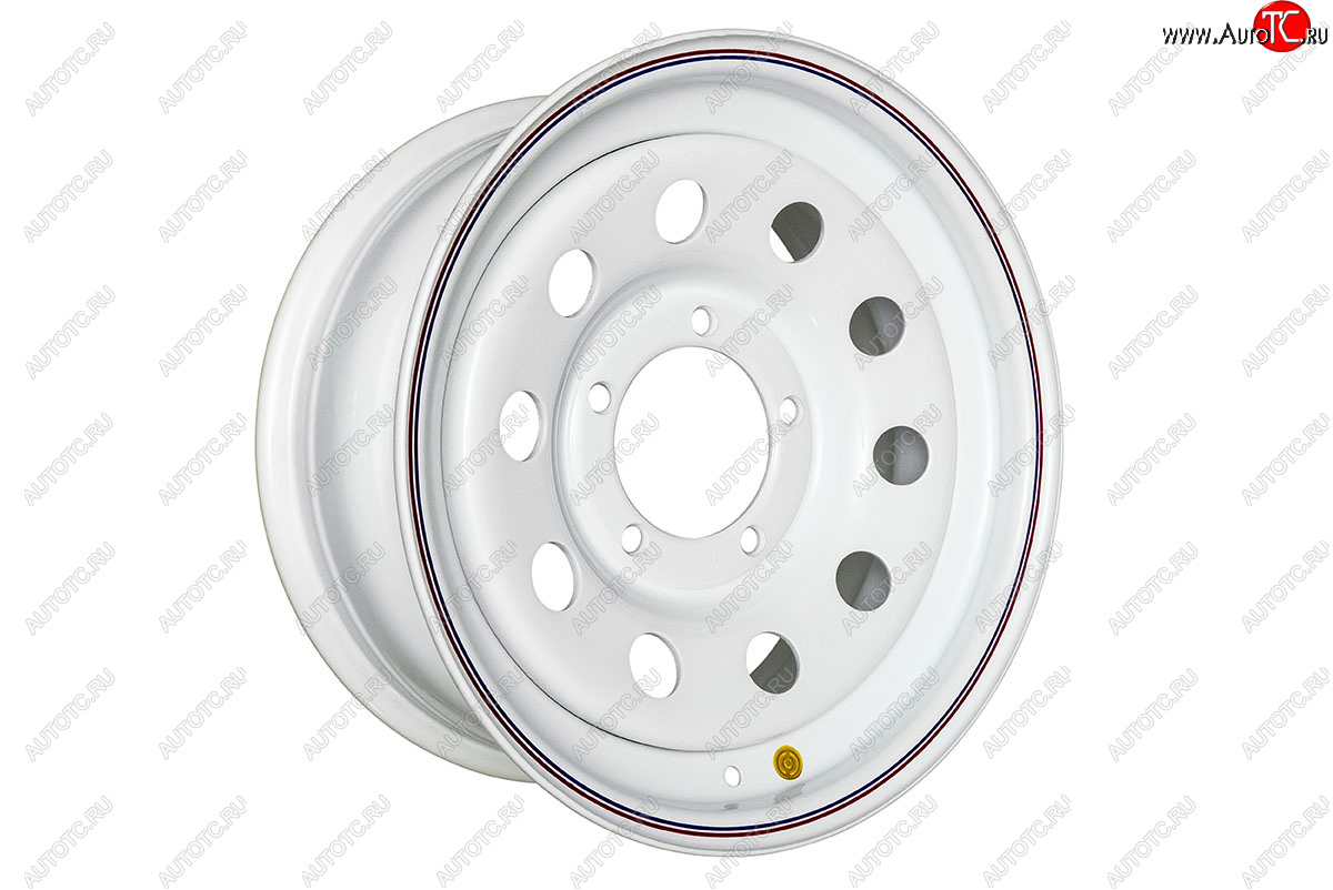 4 399 р. Штампованый диск OFF-ROAD Wheels (стальной усиленный, круг - белый). 7.0 x 16  