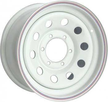 Штампованый диск OFF-ROAD Wheels (стальной усиленный, круг - белый). 7.0 x 16 Nissan (Нисан) Frontier (Фронтьер)  2 (2005-2017), Toyota (Тойота) 4Runner (4Раннер) ( N180,  N210) (2000-2009),  Fortuner (Фортунер)  AN50/AN60 (2004-2008),  Hilux Surf (Хайлюкс)  N210 (2002-2009),  SW4 (СВ4) (2005-2015)