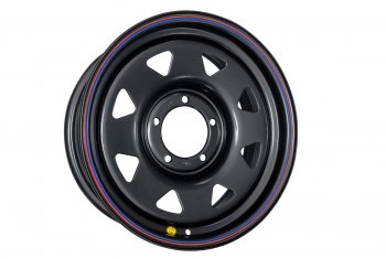 5 799 р. Штампованый диск OFF-ROAD Wheels (стальной усиленный, треугольник мелкий - черный). 7.0 x 17 Chevrolet Lacetti хэтчбек (2002-2013) 4x114.3xDIA110.0xET15.0 . Увеличить фотографию 1