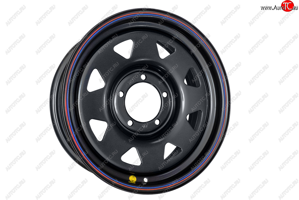 5 799 р. Штампованый диск OFF-ROAD Wheels (стальной усиленный, треугольник мелкий - черный). 7.0 x 17 Chevrolet Malibu 8 (2013-2015) 5x110.0xDIA110.0xET15.0 