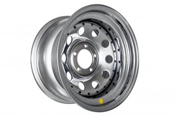 7 349 р. Штампованый диск OFF-ROAD Wheels (усиленный, круг) 8.0x15   (Цвет: хром). Увеличить фотографию 1