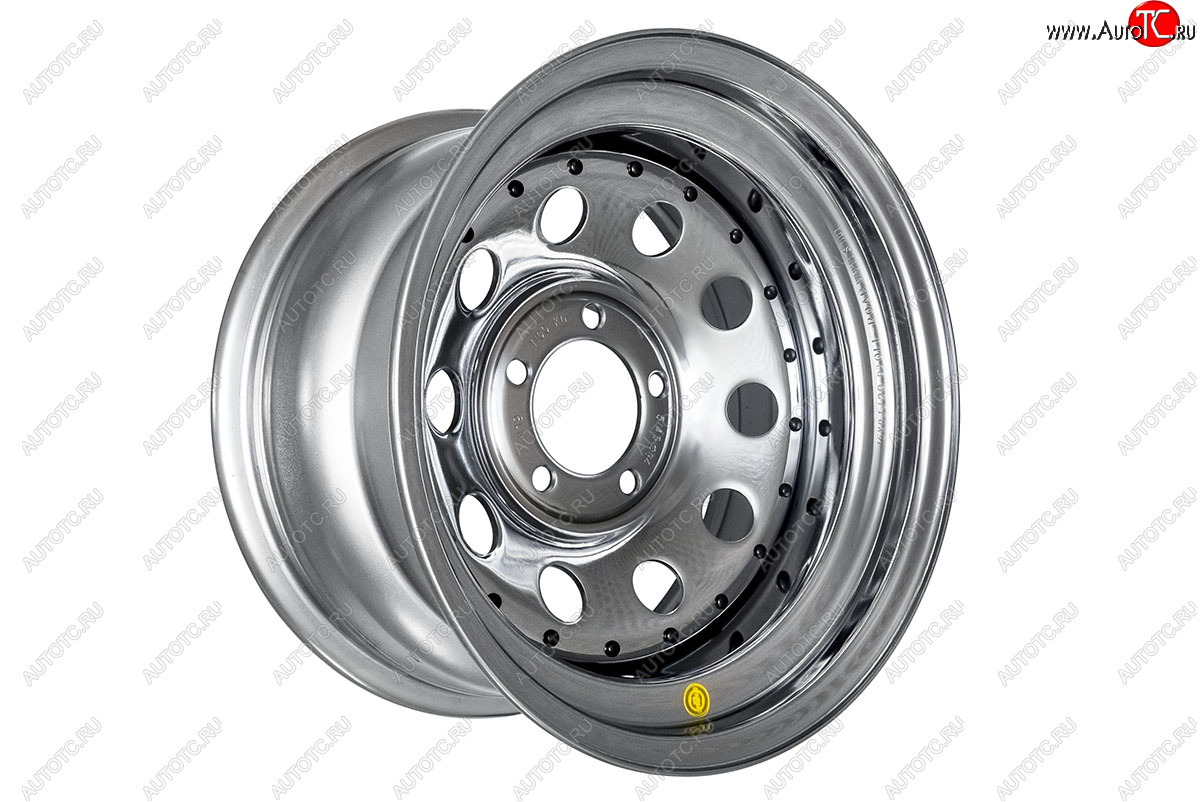 7 349 р. Штампованый диск OFF-ROAD Wheels (усиленный, круг) 8.0x15   (Цвет: хром)