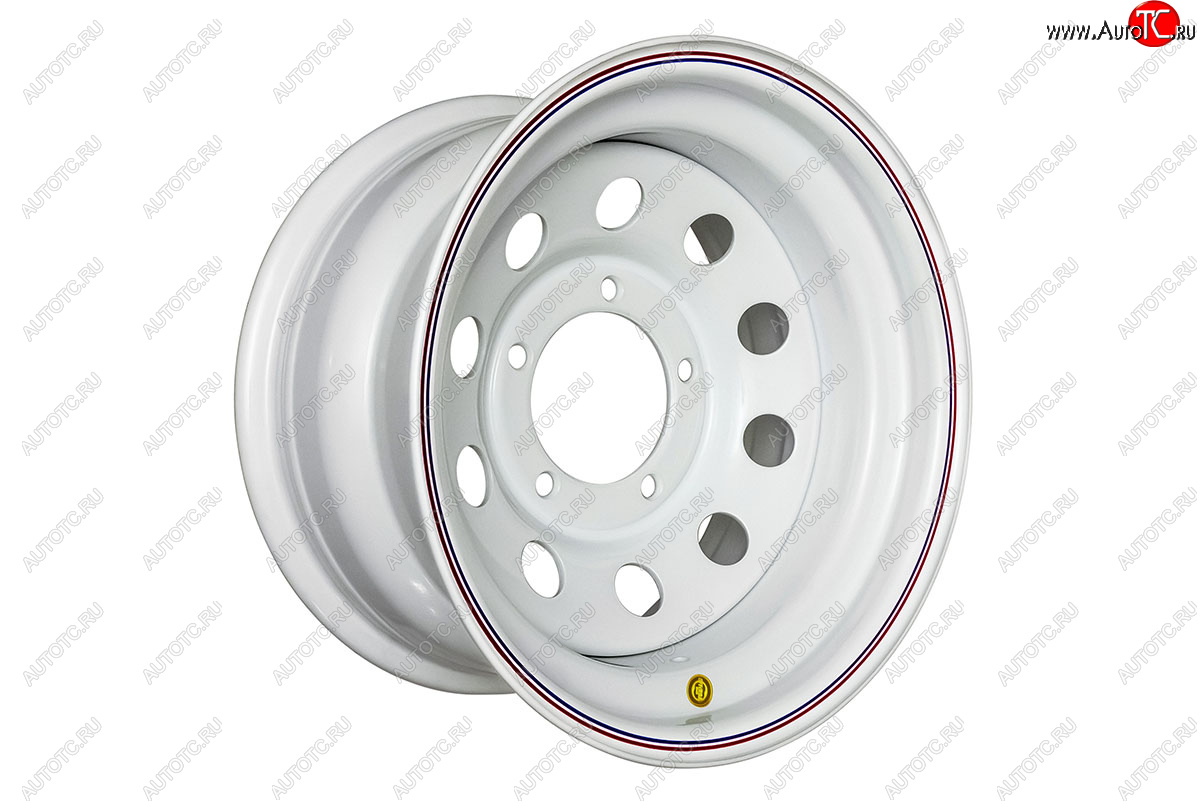 4 799 р. Штампованый диск OFF-ROAD Wheels (стальной усиленный, круг - белый). 8.0 x 15  