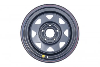 4 999 р. Штампованый диск OFF-ROAD Wheels (усиленный, треугольник) 8.0x16   (Цвет: черный). Увеличить фотографию 2