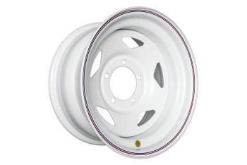 4 799 р. Штампованый диск OFF-ROAD Wheels (стальной усиленный, треугольник - белый). 8.0 x 16 Toyota Allion T260 седан дорестайлинг (2007-2010) 5x100.0xDIA110.0xET-25.0 . Увеличить фотографию 1