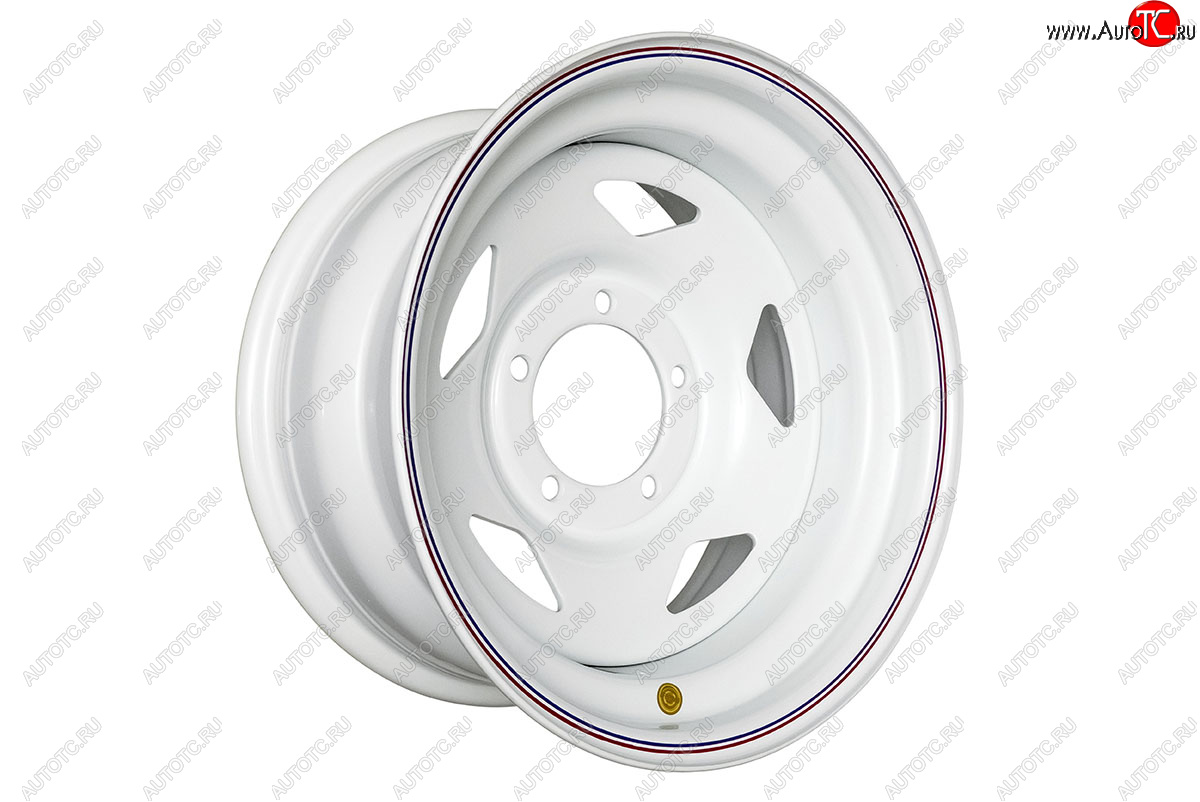 4 799 р. Штампованый диск OFF-ROAD Wheels (стальной усиленный, треугольник - белый). 8.0 x 16 Toyota Allion T260 седан дорестайлинг (2007-2010) 5x100.0xDIA110.0xET-25.0 
