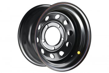 Штампованый диск OFF-ROAD Wheels (усиленный, круг) 8.0x16   (Цвет: черный)