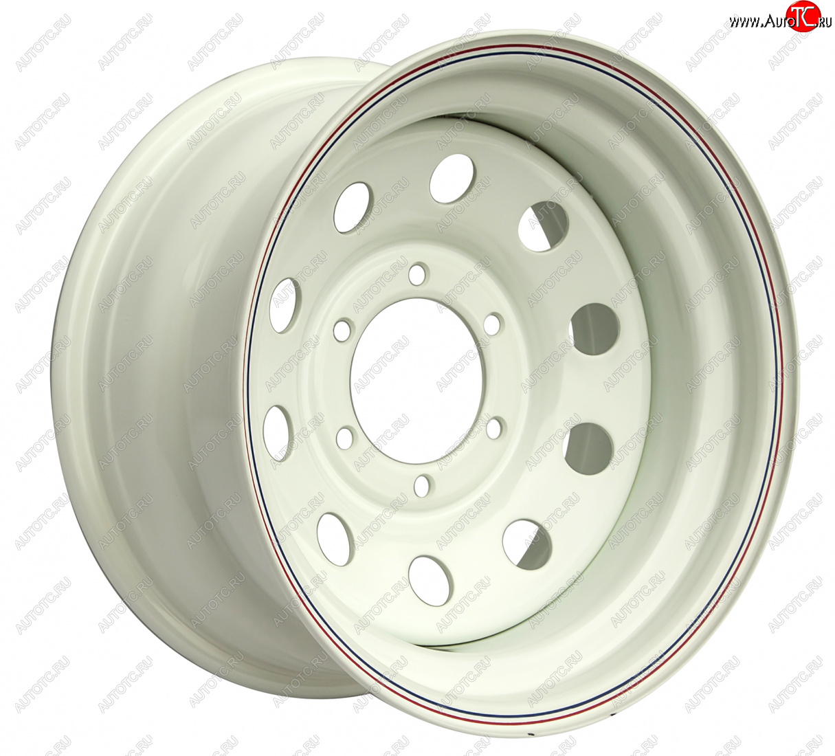 5 999 р. Штампованый диск OFF-ROAD Wheels (усиленный, круг, белый). 8.0 x 16 Chevrolet Lanos T100 седан (2002-2017) 4x100.0xDIA66.0xET0.0 