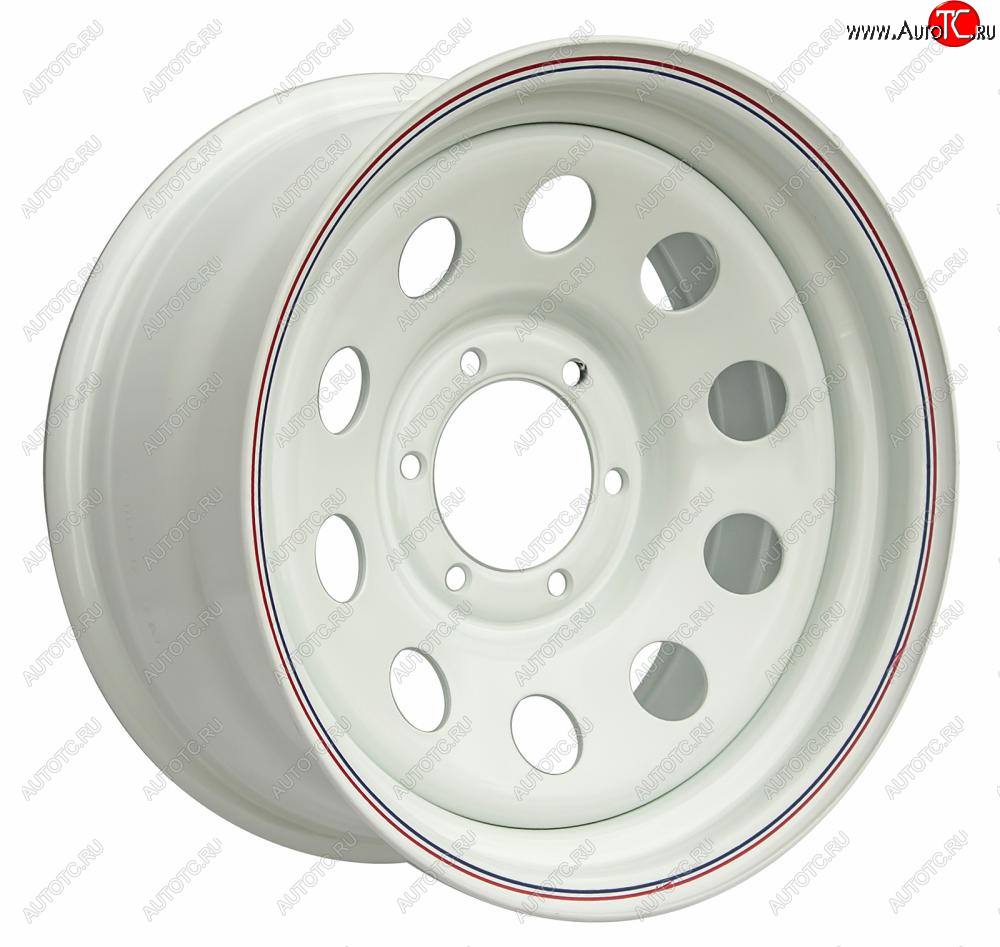 4 649 р. Штампованый диск OFF-ROAD Wheels (стальной усиленный, круг - белый). 8.0 x 16  