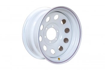 6 449 р. Штампованый диск OFF-ROAD Wheels (стальной усиленный, круг - белый). 8.0 x 17  . Увеличить фотографию 1