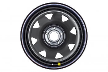 9 599 р. Штампованый диск OFF-ROAD Wheels (усиленный, треугольник мелкий) 8.0x18   (Цвет: черный). Увеличить фотографию 2