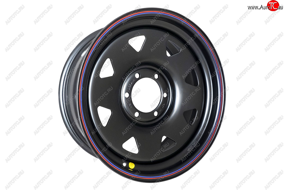 7 499 р. Штампованый диск OFF-ROAD Wheels (стальной усиленный, треугольник - черный). 8.0 x 18  