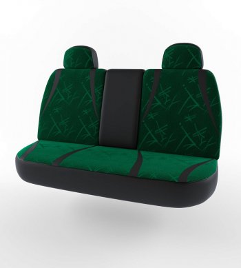 4 799 р. Чехлы для сидений Lord Autofashion Форсаж (экокожа)  Лада 2108 - 2115 (Черный, вставка флок Зеленый юнион). Увеличить фотографию 2