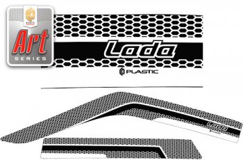 2 259 р. Дефлектора окон CA-Plastik  Лада 2114 (2001-2014) (Серия Арт черная). Увеличить фотографию 1