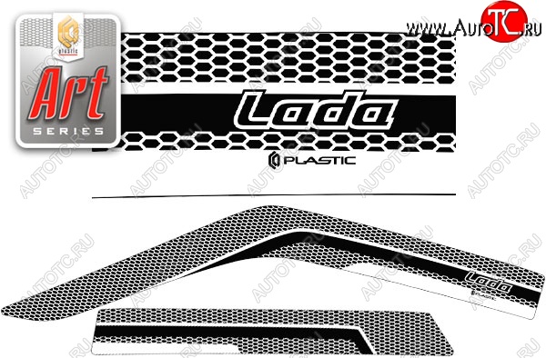2 259 р. Дефлектора окон CA-Plastik  Лада 2114 (2001-2014) (Серия Арт черная)