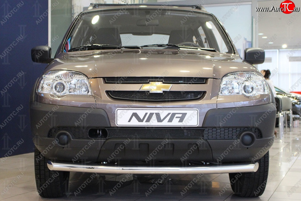 1 869 р. Защитная сетка на бампер Russtal (черная, 3 части)  Chevrolet Niva  2123 (2002-2008), Лада 2123 (Нива Шевроле) (2002-2008)