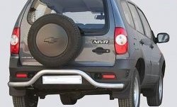 Фигурная защита заднего бампера диаметром 63.5 мм Металл Дизайн Chevrolet (Шеаролет) Niva (Нива)  2123 (2009-2020), ВАЗ (Лада) (vaz) 2123 (Нива Шевроле) (niva) (2009-2021)
