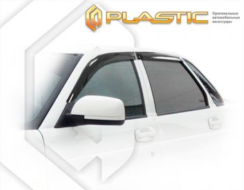 Комплект дефлекторов окон CA Plastic Лада (ваз) Приора (приору)  2170 седан (2013-2018) 2170 седан рестайлинг