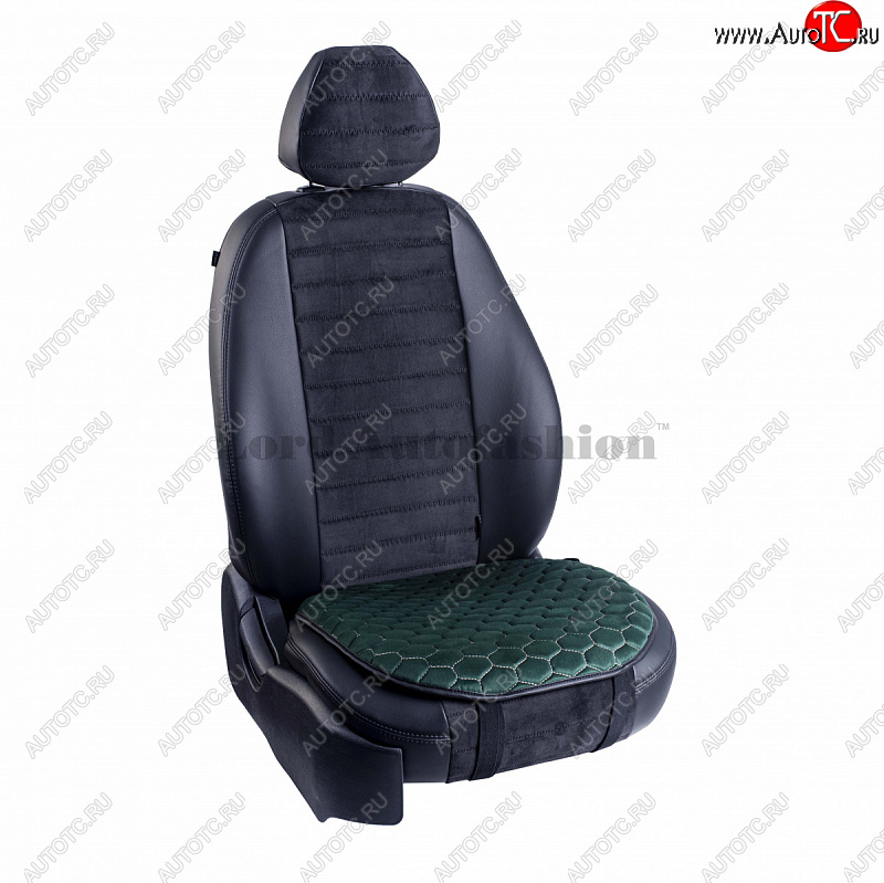 699 р. Подушка для сиденья универсальная Lord Autofashion Комфорт+ (велюр)   (Зелёный)