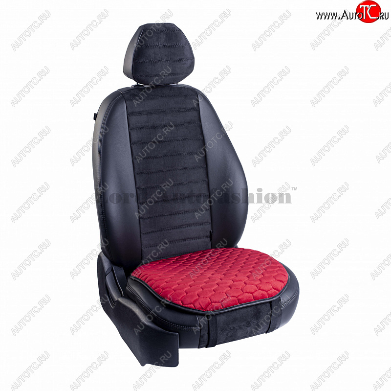 699 р. Подушка для сиденья универсальная Lord Autofashion Комфорт+ (велюр)   (Красный)