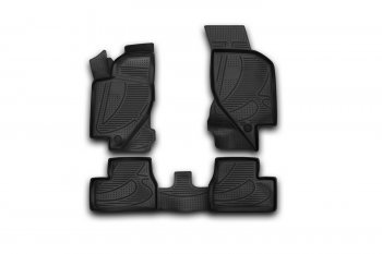 Комплект ковриков салона Element 3D (полиуретан) Лада Калина 1118 седан (2004-2013)  (Черные)