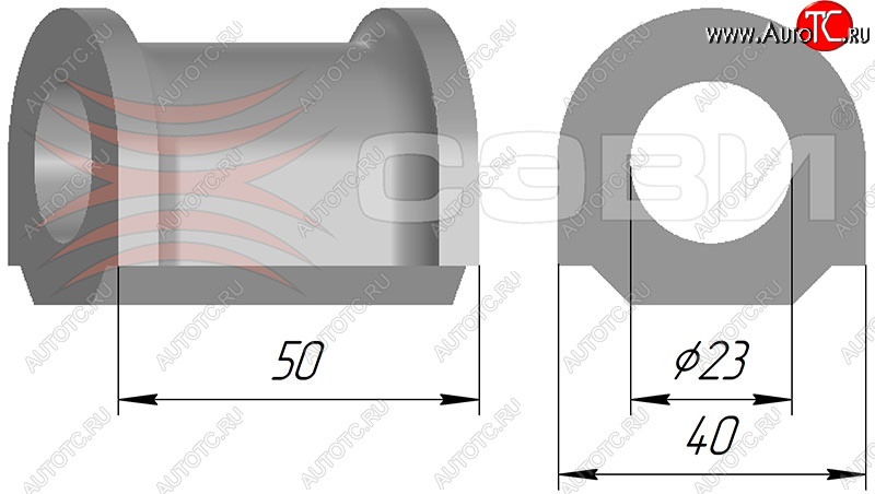 112 р. Комплект подушек (втулок) переднего стабилизатора СЭВИ-Эксперт (на стабилизатор Ø 24 мм) Datsun mi-DO (2014-2024)