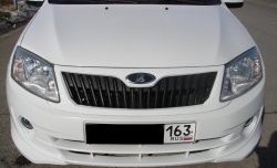1 949 р. Накладки на передний бампер K2 v1 Лада Гранта 2190 седан дорестайлинг (2011-2017) (Неокрашенная). Увеличить фотографию 1