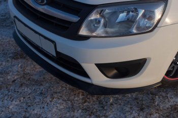 1 899 р. Накладка переднего бампера (сплиттер) Volta Лада Гранта 2190 седан дорестайлинг (2011-2017) (Неокрашенная). Увеличить фотографию 3