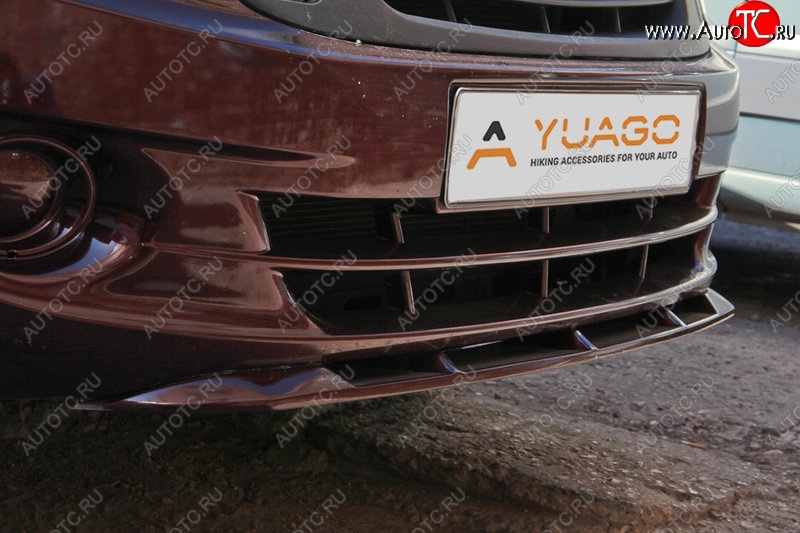 5 899 р. Нижний спойлер переднего бампера (в цвет автомобиля) Yuago Лада Гранта 2190 седан дорестайлинг (2011-2017) (Окрашенный)